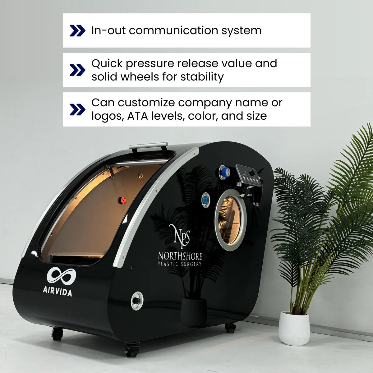 Airvida Elite 2.0 ATA Hard Shell Sitting Hyperbaric Chamber