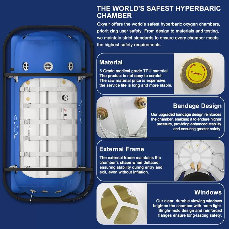 Oxy-Air 2.0 ATA Soft Lying Portable Hyperbaric Chamber