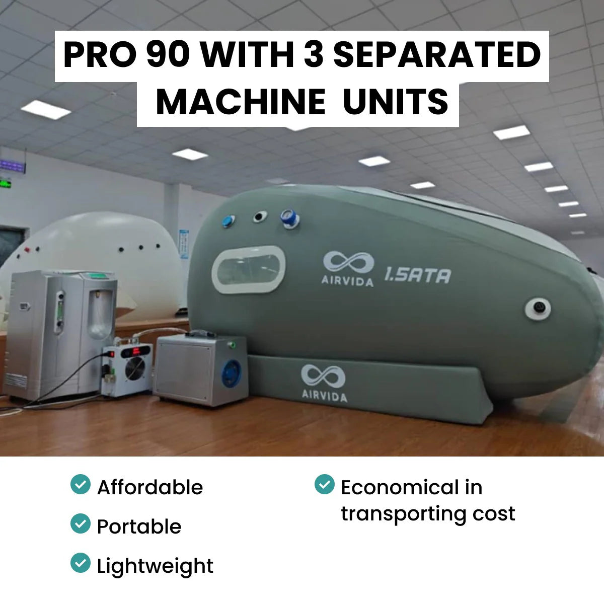 Airvida Pro90 Portable Sitting Hyperbaric Chamber 1.5 ATA