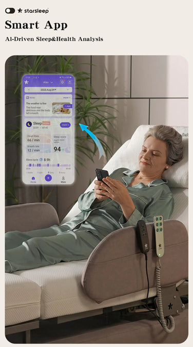 Orin StarSleep Sit to Stand Hospital Bed With Head and Foot Elevation