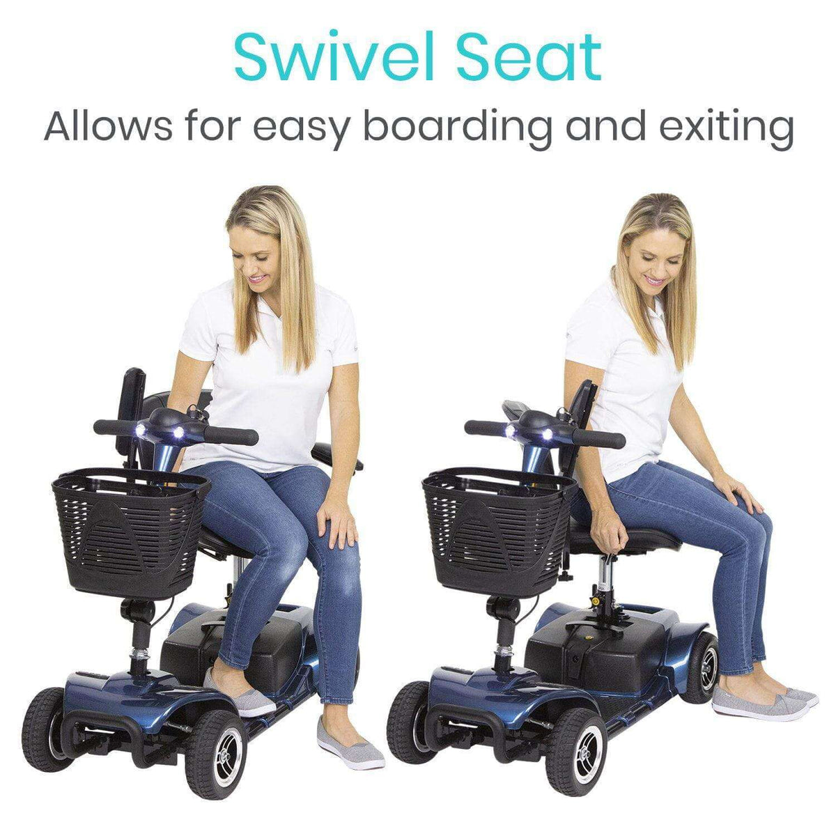 Vive Health MOB1027BLU 4 Wheel Mobility Scooter