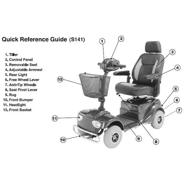 Merits Health Pioneer 4 S141 4-Wheel Mobility Scooter